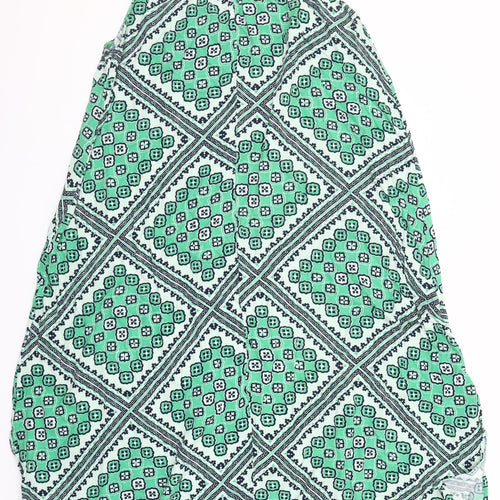 Marks and Spencer Women’s Green Geometric Slip Dress Size 14