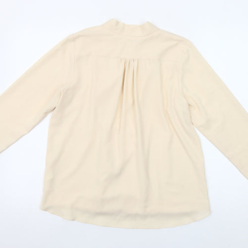 Traffic People Women’s Beige Wrap Blouse Long Sleeve Size M