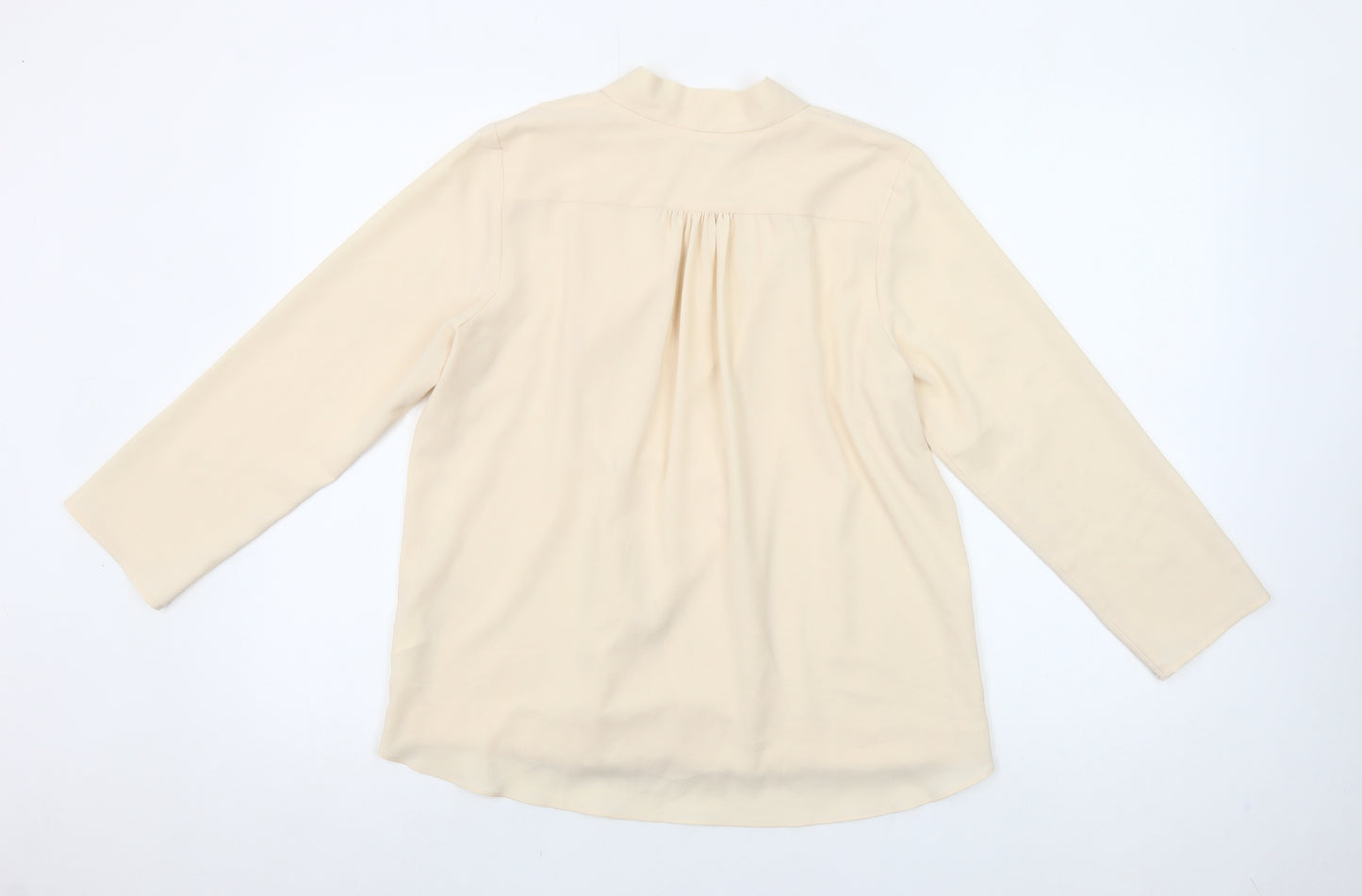 Traffic People Women’s Beige Wrap Blouse Long Sleeve Size M