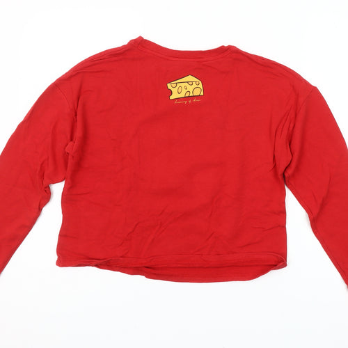 Tom and Jerry Women's Red 10-12 Long Sleeve Cartoon Nightshirt