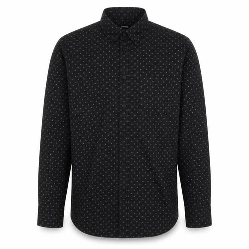 Dunnes Stores Men’s Black Slim Fit Geometric Long Sleeve Shirt M