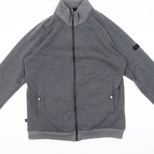 Regatta Men’s Grey Full Zip Fleece Sweatshirt Size M Outdoor Hiking