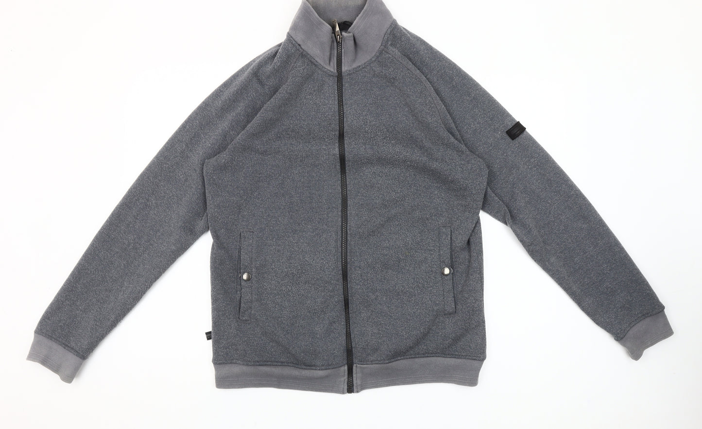 Regatta Men’s Grey Full Zip Fleece Sweatshirt Size M Outdoor Hiking