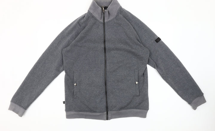 Regatta Men’s Grey Full Zip Fleece Sweatshirt Size M Outdoor Hiking