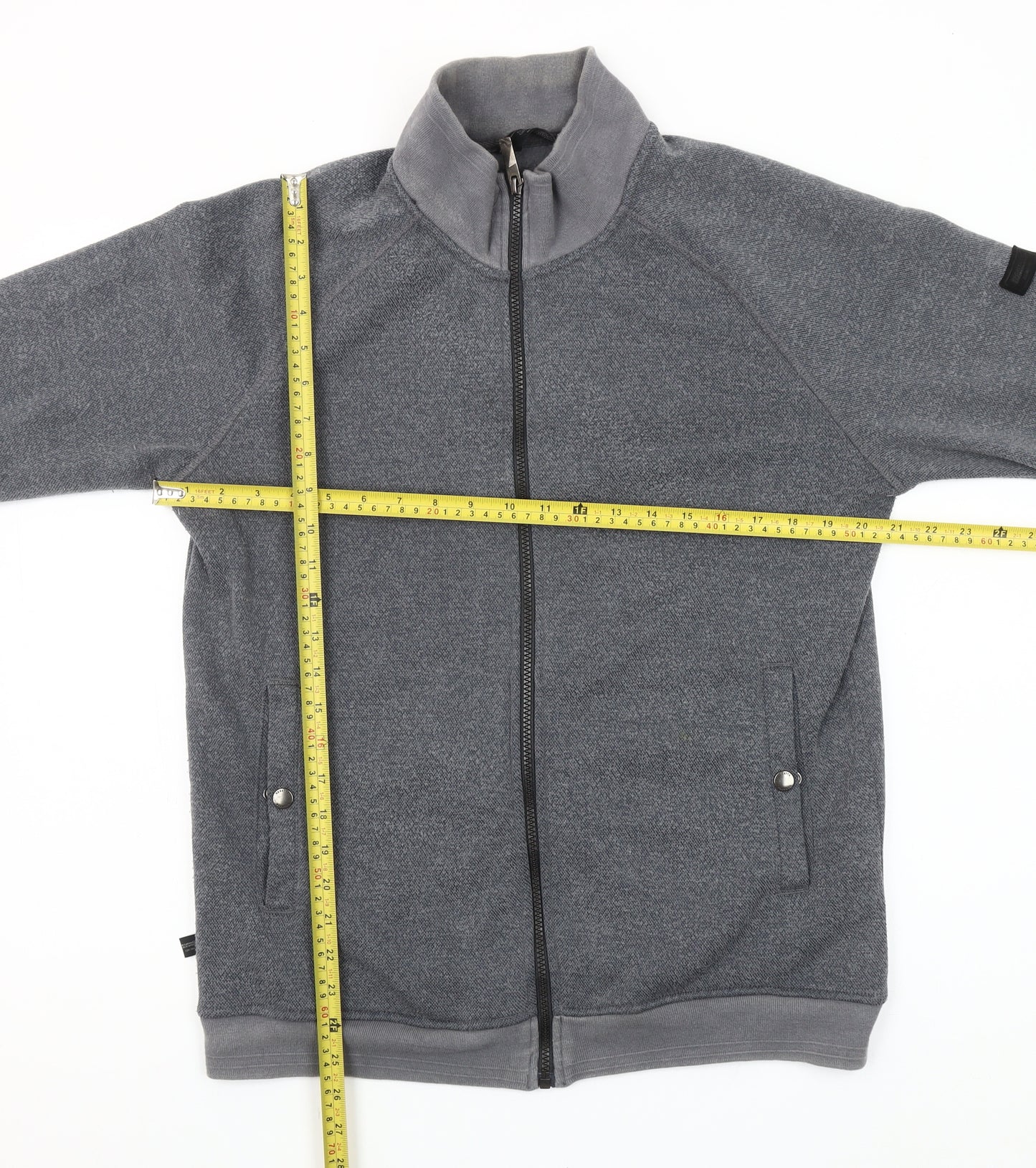 Regatta Men’s Grey Full Zip Fleece Sweatshirt Size M Outdoor Hiking