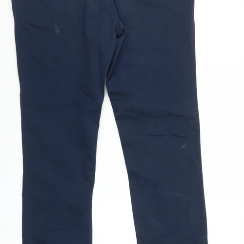 Vichi Mens Blue Chino Trousers 32W 30L Slim Fit Cotton Stretch
