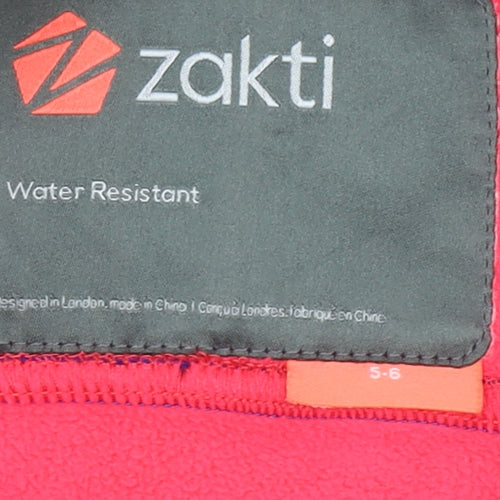 Zakti Boys Blue Softshell Hooded Jacket Coat 5-6Y Water Resistant