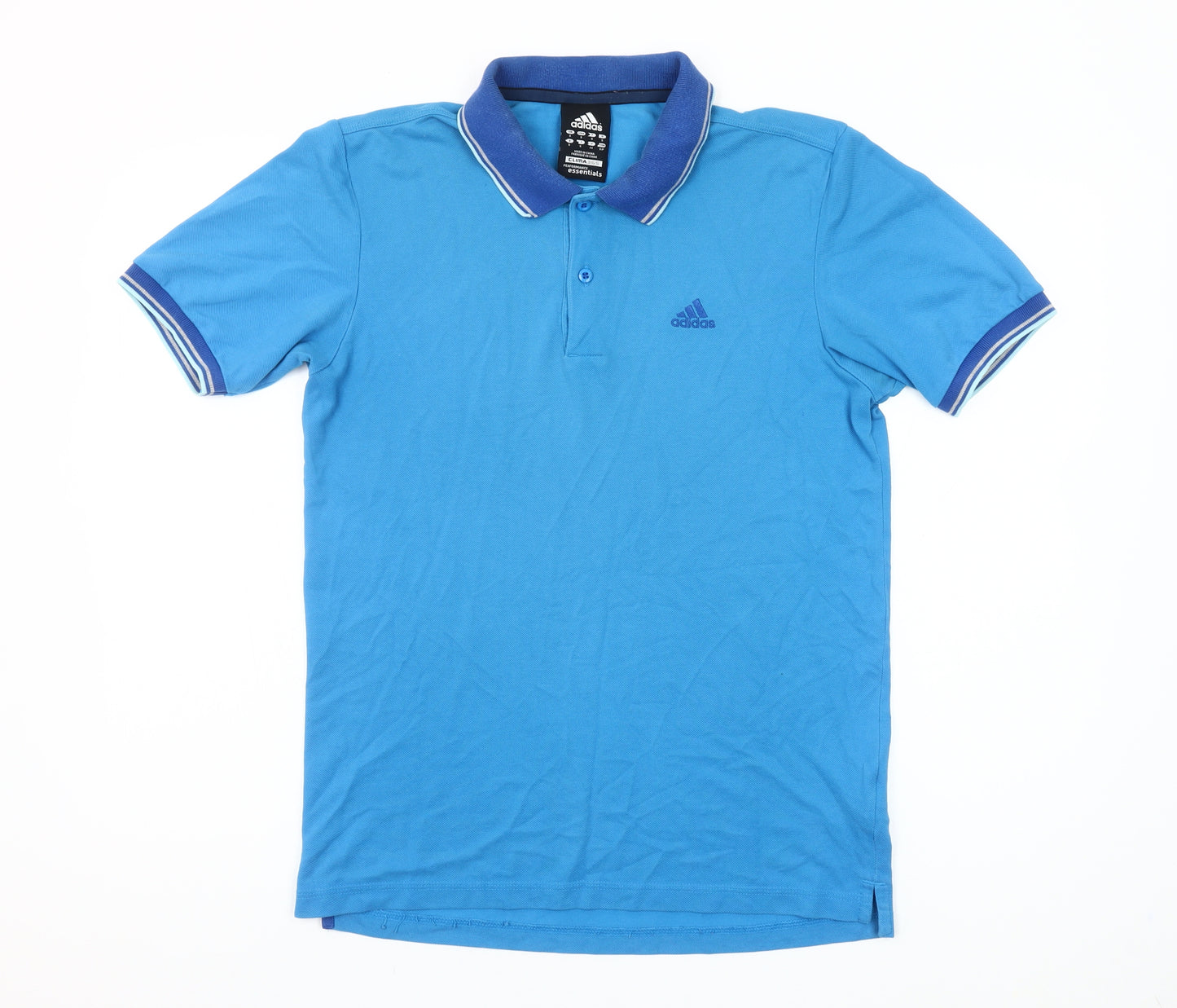 Adidas Men’s Blue Polo Shirt Size S Clima365 Essentials Sportswear