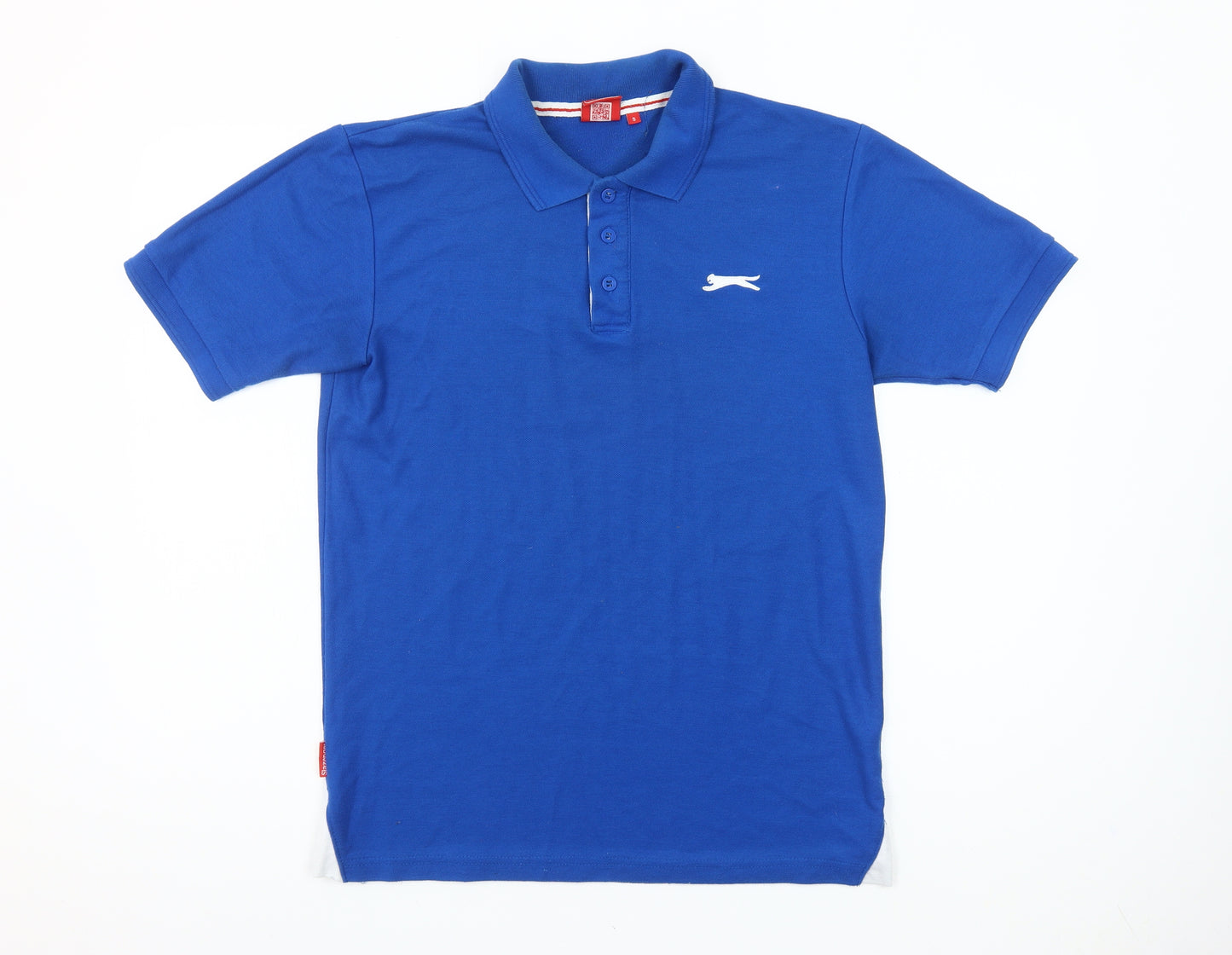 Slazenger Men’s Blue Polo Shirt Small Short Sleeve Cotton