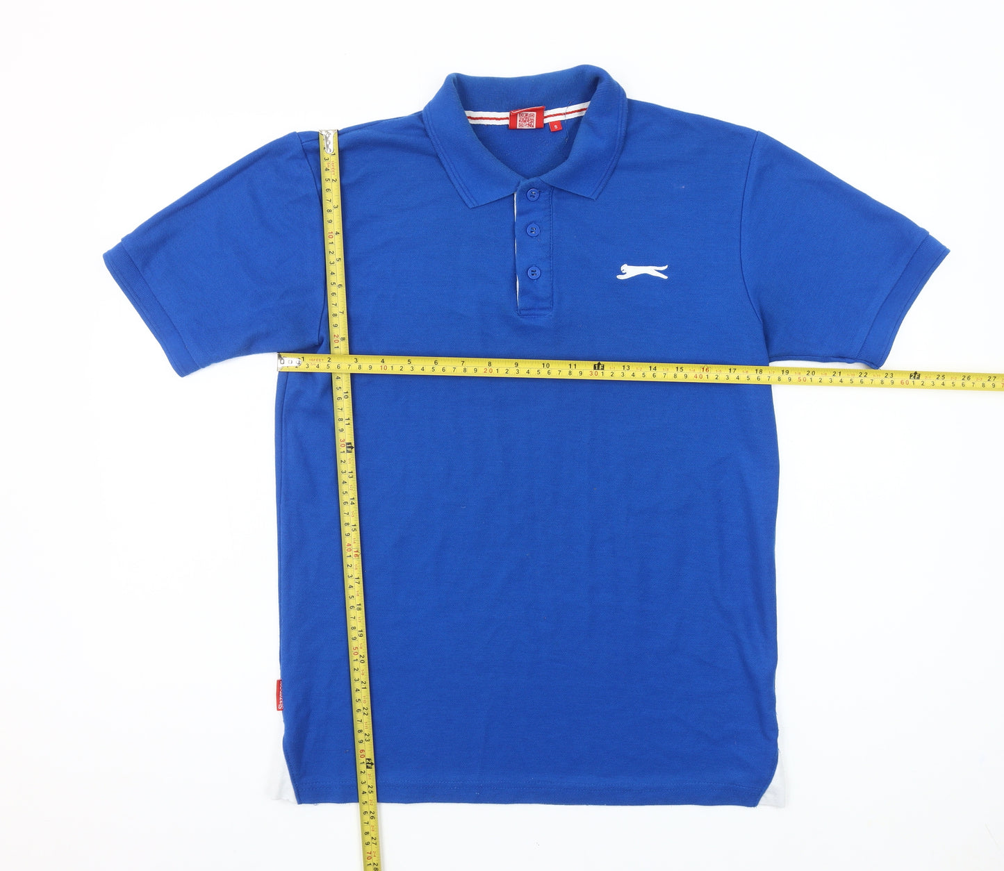 Slazenger Men’s Blue Polo Shirt Small Short Sleeve Cotton