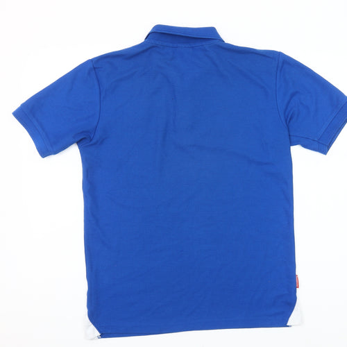 Slazenger Men’s Blue Polo Shirt Small Short Sleeve Cotton