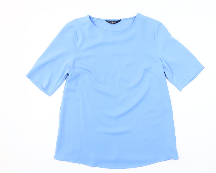 Dunnes Women’s Blue Short Sleeve Blouse Size S Regular Fit