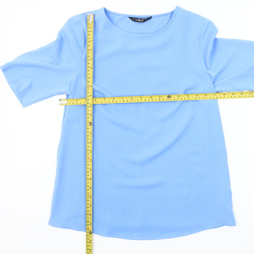 Dunnes Women’s Blue Short Sleeve Blouse Size S Regular Fit
