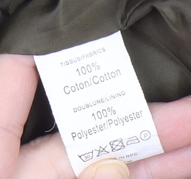 Kelyna Paris Women’s Green Cotton Military Jacket S Hooded Pockets