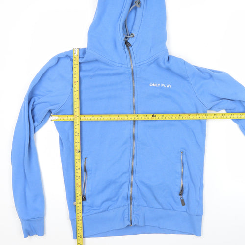 ONLY PLAY Women’s Blue Full Zip Hoodie Size L Sportswear