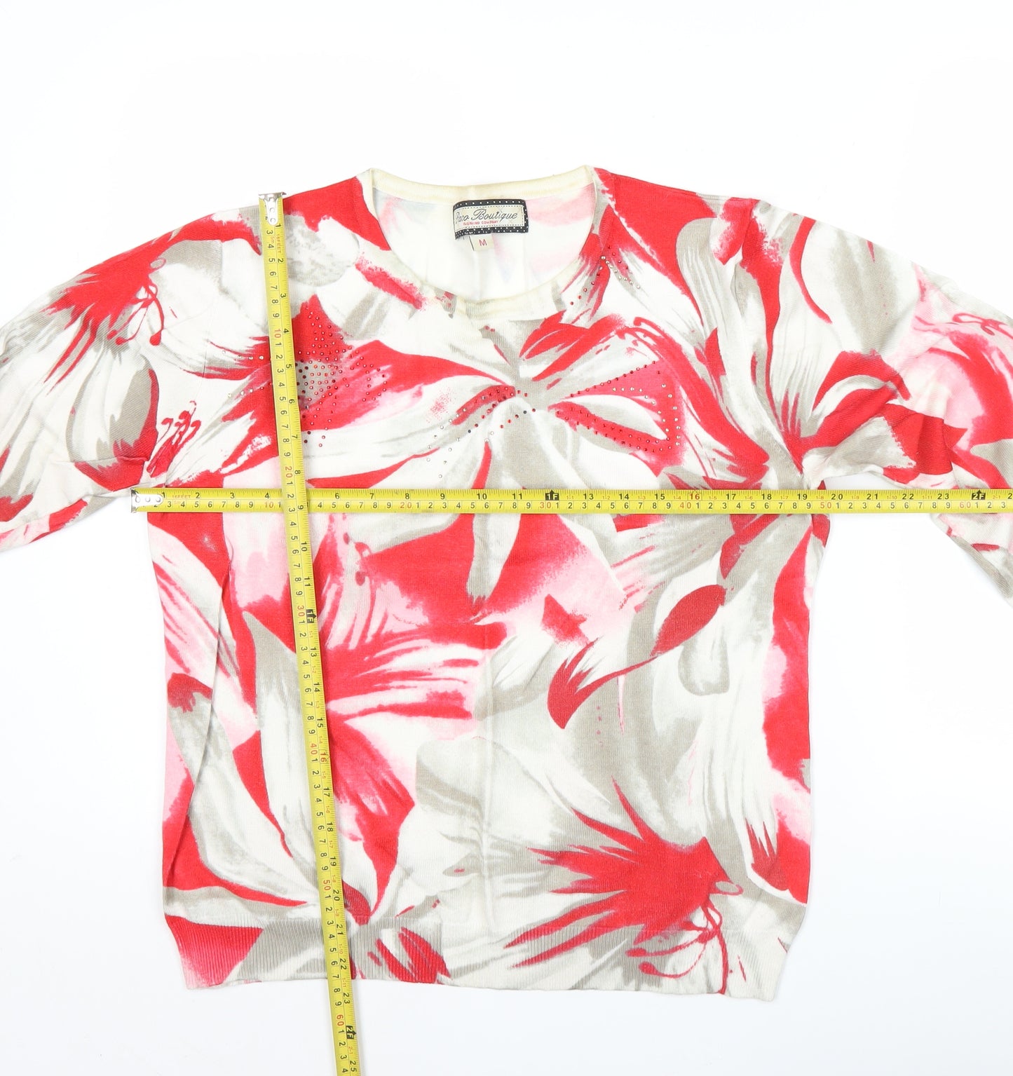 Paco Boutique Women’s Multicoloured Floral Jumper M Pullover