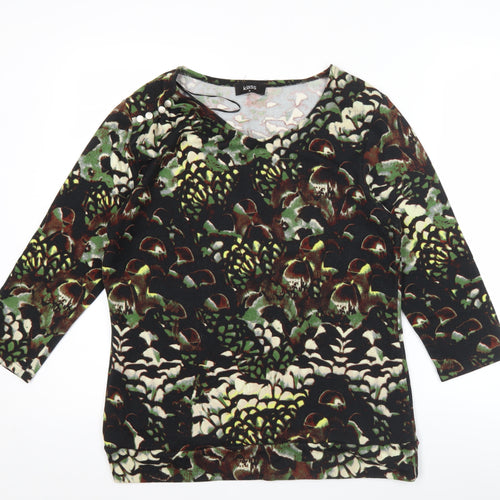 Klass Womens Multicoloured Floral Tunic Blouse M 3/4 Sleeve