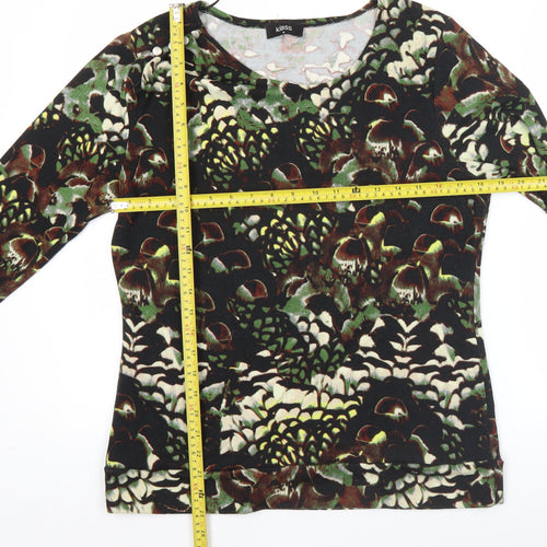 Klass Womens Multicoloured Floral Tunic Blouse M 3/4 Sleeve