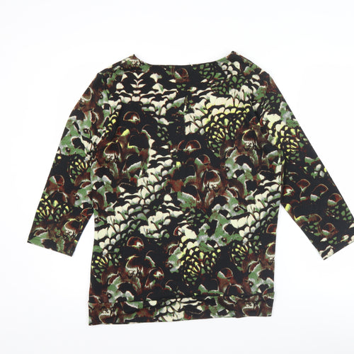 Klass Womens Multicoloured Floral Tunic Blouse M 3/4 Sleeve