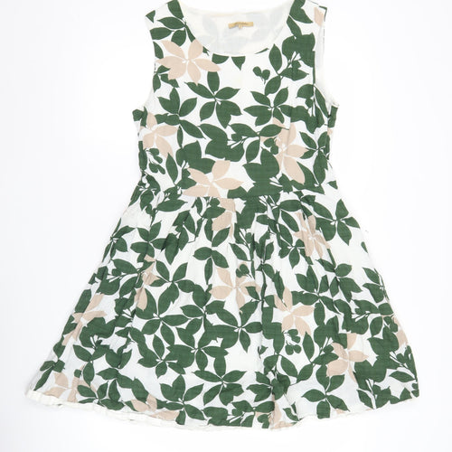 Sweet Miss Women’s Green Floral Fit & Flare Sleeveless Dress L