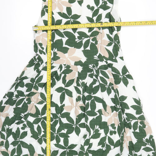 Sweet Miss Women’s Green Floral Fit & Flare Sleeveless Dress L