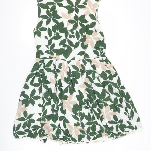 Sweet Miss Women’s Green Floral Fit & Flare Sleeveless Dress L