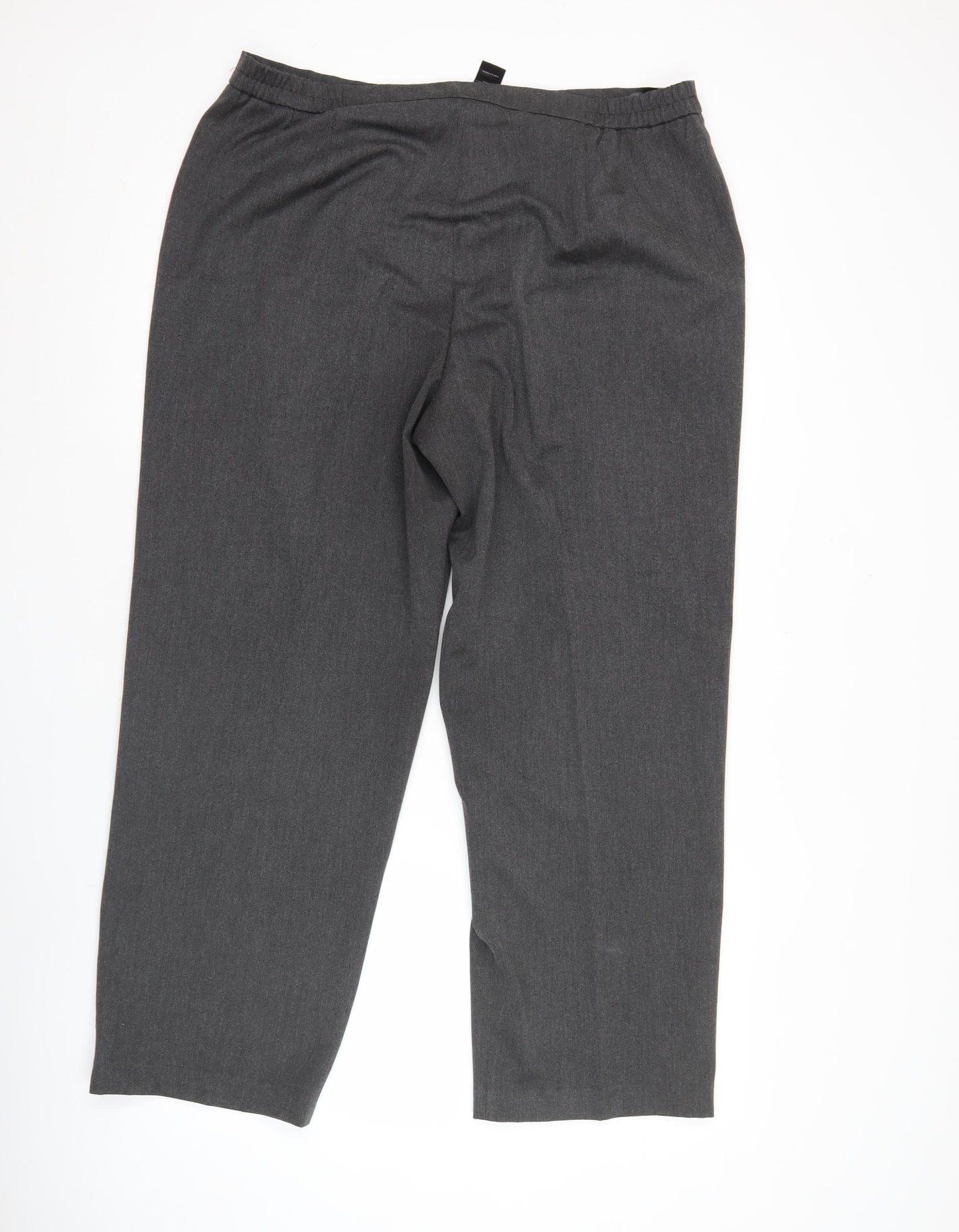 Eastex Womens Grey Wide-Leg Trousers Size 18 Lined Workwear