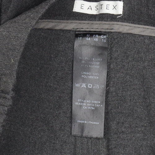 Eastex Womens Grey Wide-Leg Trousers Size 18 Lined Workwear