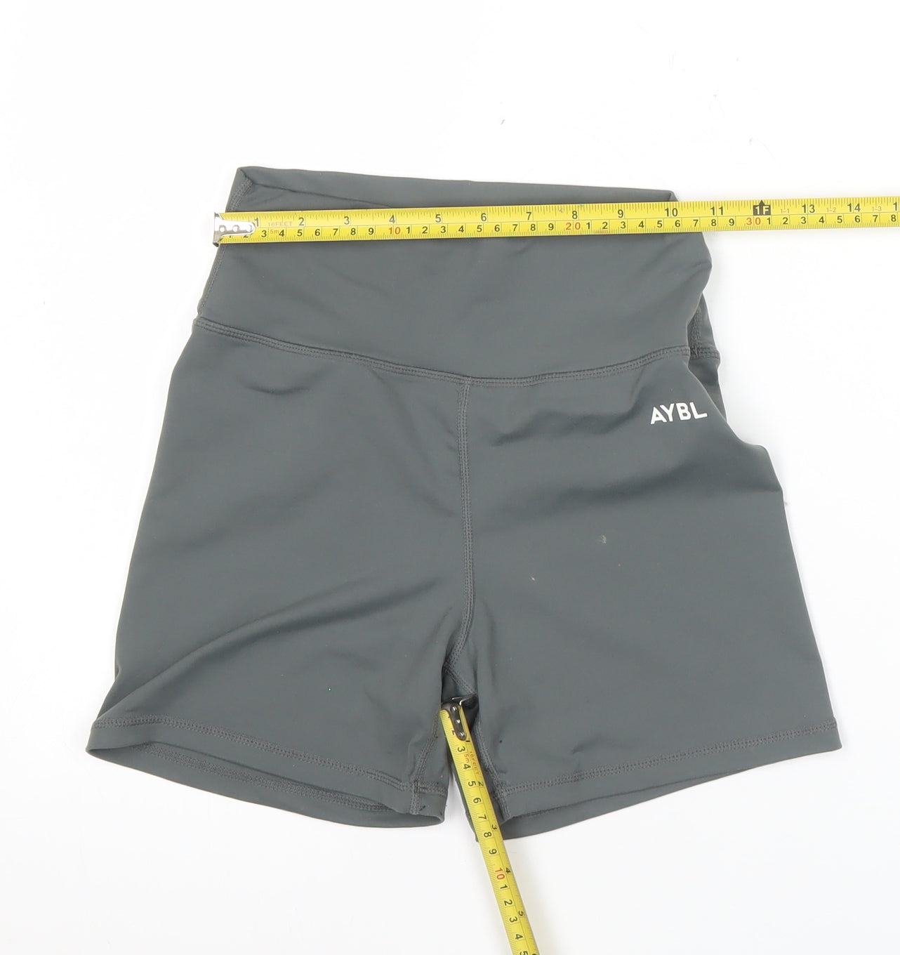 AYBL Womens Grey Biker Shorts Size S Gym Training Yoga Stretch