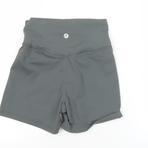AYBL Womens Grey Biker Shorts Size S Gym Training Yoga Stretch