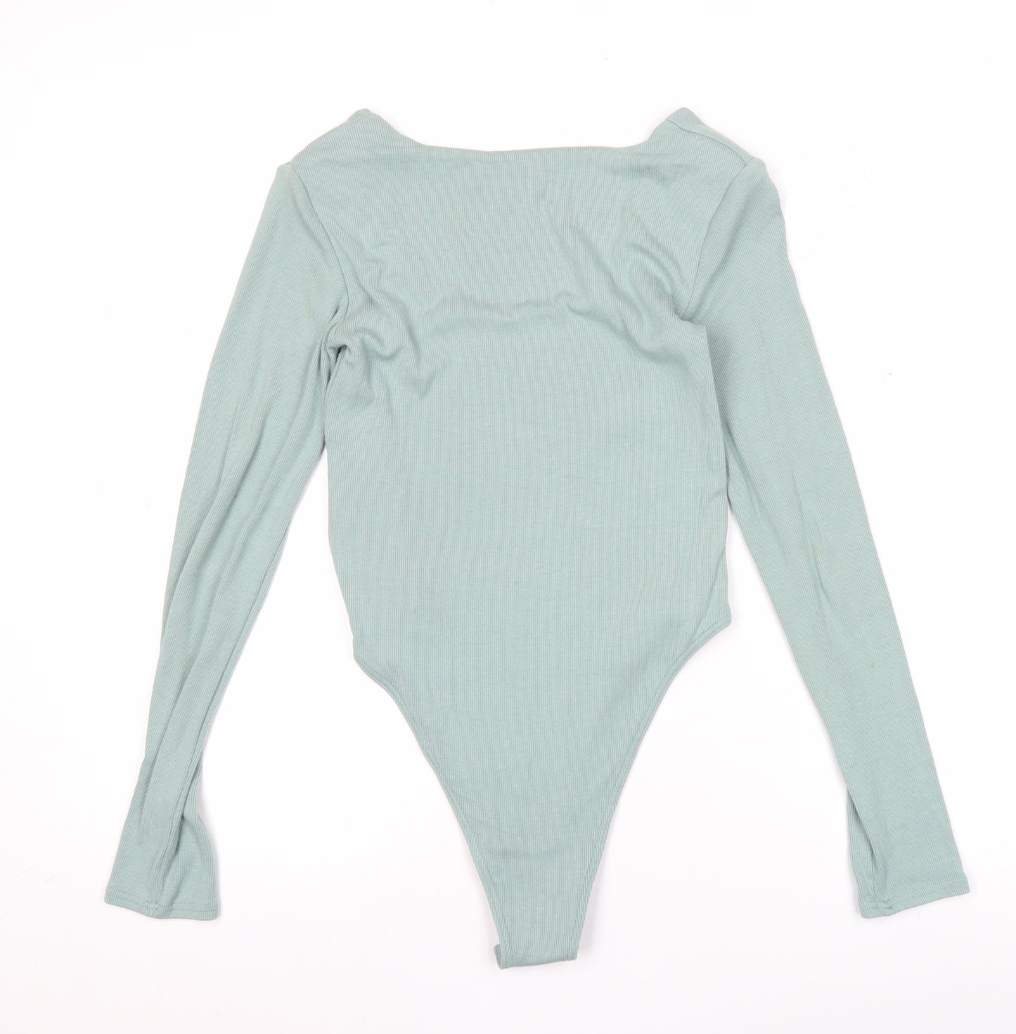 4TH ARQ Women's Green Long Sleeve Square Neck Bodysuit Size S
