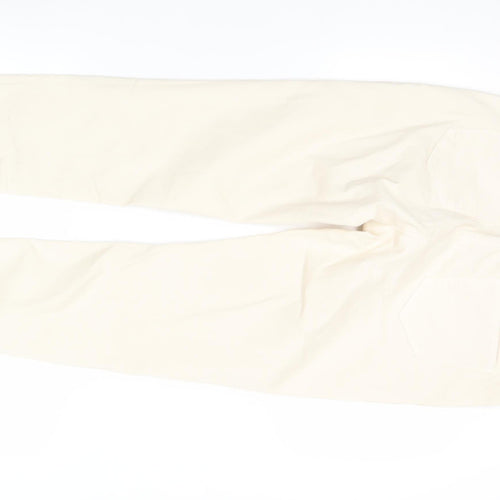 Soyaconcept Womens Ivory Skinny Slim Fit Jeans Size 14 Regular