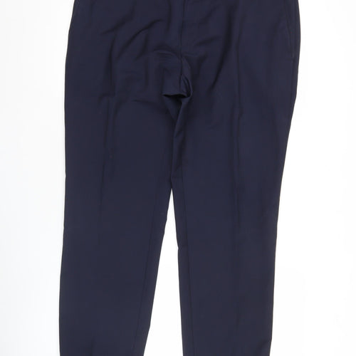 BOSS Men’s Blue Slim Fit Wool Blend Dress Pants Size 27
