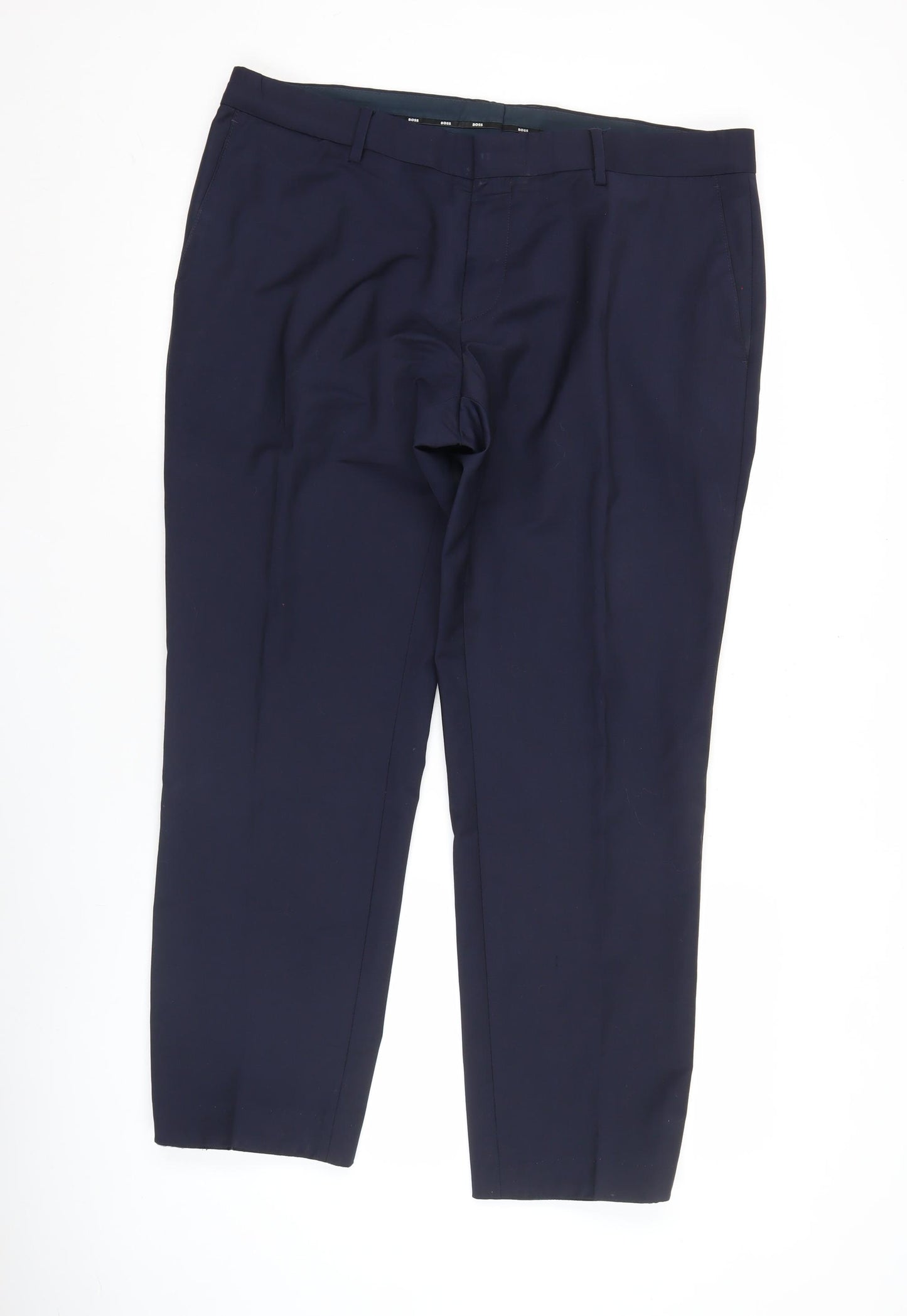 BOSS Men’s Blue Slim Fit Wool Blend Dress Pants Size 27