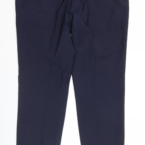 BOSS Men’s Blue Slim Fit Wool Blend Dress Pants Size 27