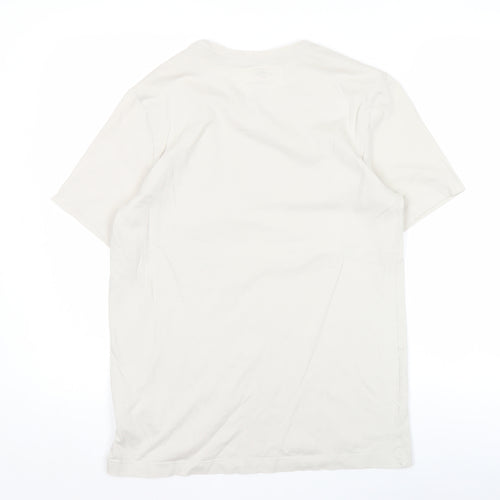 Nike Men's Beige Short Sleeve Crew Neck Cotton T-Shirt Size M