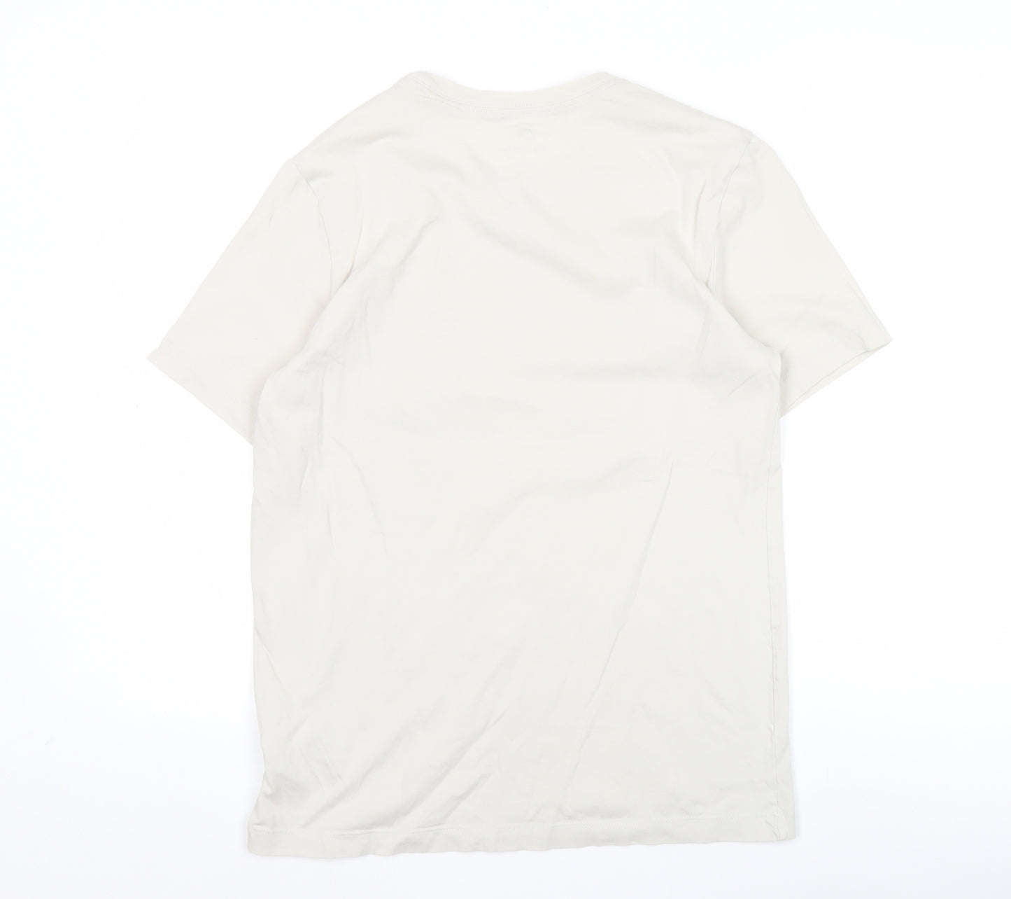 Nike Men's Beige Short Sleeve Crew Neck Cotton T-Shirt Size M