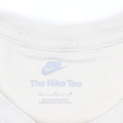 Nike Men's Beige Short Sleeve Crew Neck Cotton T-Shirt Size M