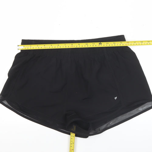 WORK OUT Womens Black Size 14 Athletic Running Gym Shorts