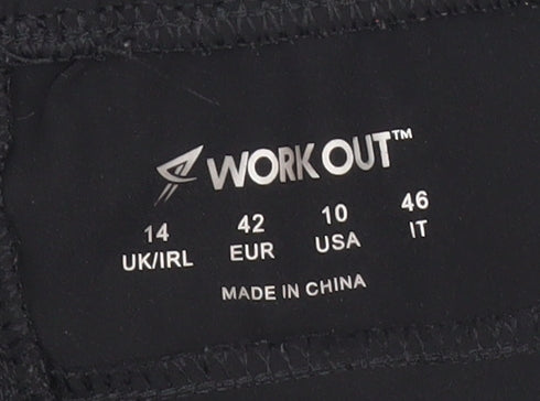 WORK OUT Womens Black Size 14 Athletic Running Gym Shorts