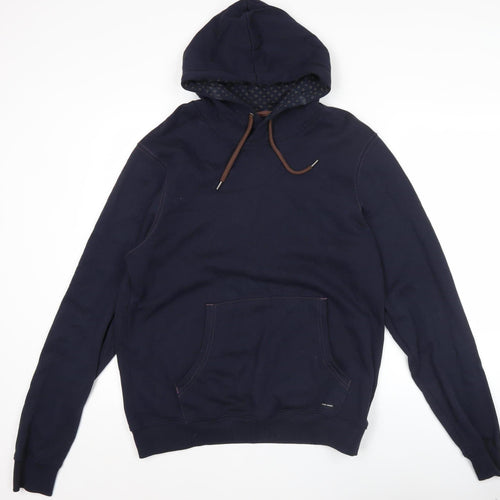 Guide London Men’s Blue Pullover Hoodie L Cotton Casual