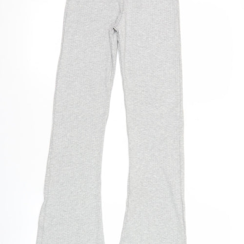 MG Womens Grey Jersey Cotton Blend Leggings Size 10 Slim Fit