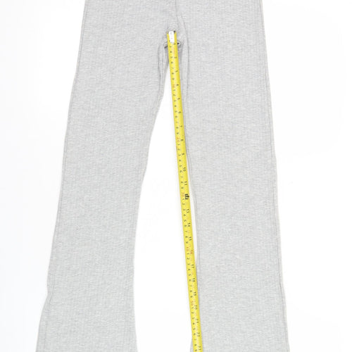 MG Womens Grey Jersey Cotton Blend Leggings Size 10 Slim Fit