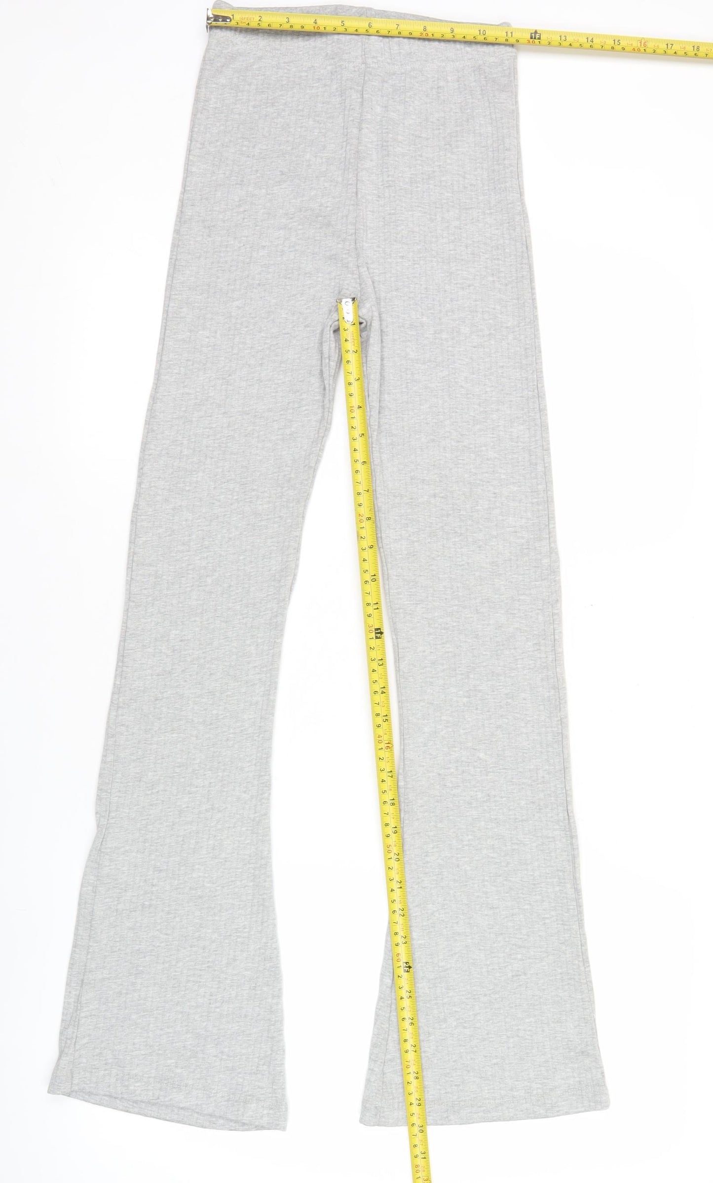 MG Womens Grey Jersey Cotton Blend Leggings Size 10 Slim Fit