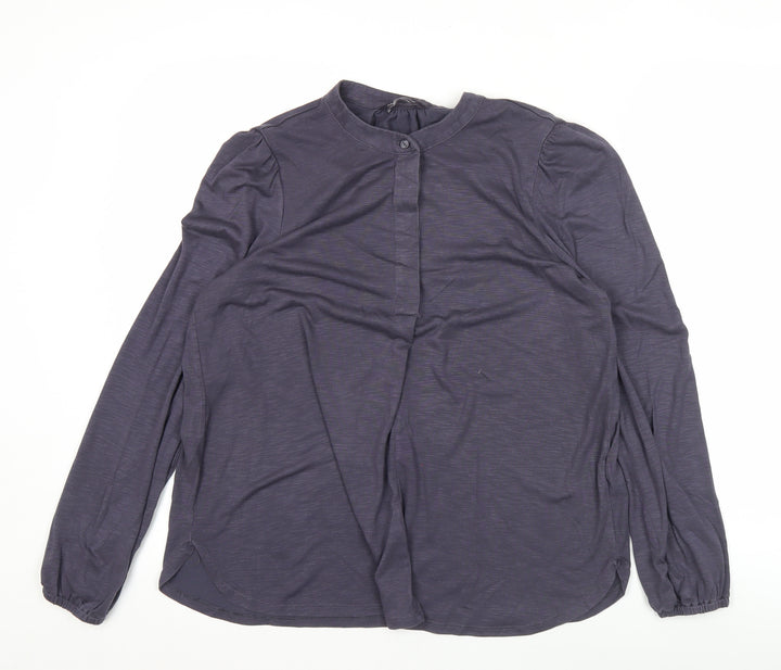 Marks and Spencer Women’s Purple Blouse Size 12 Long Sleeve