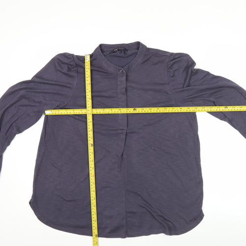 Marks and Spencer Women’s Purple Blouse Size 12 Long Sleeve