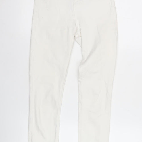 Zara Women White Skinny Slim Fit Jeans Size 8 Cotton Blend