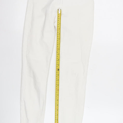 Zara Women White Skinny Slim Fit Jeans Size 8 Cotton Blend