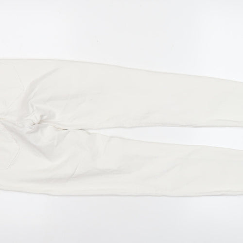 Zara Women White Skinny Slim Fit Jeans Size 8 Cotton Blend