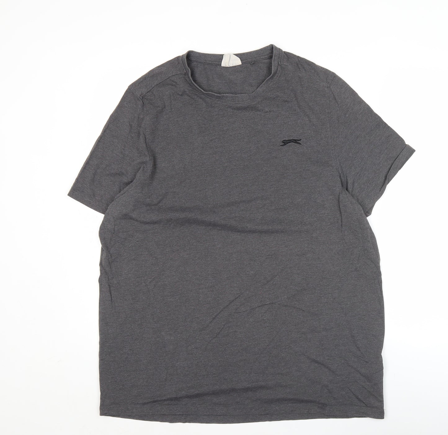 Slazenger Men’s Grey L Crew Neck Short Sleeve Cotton T-Shirt